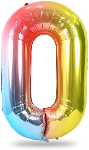 Rose Gold 1 Balloons, 40 Inch Giant Helium Foil Number 0-9 for Girls, Self Inflating Digit 1st Birthday Balloon for Women Anniversary Baby Shower New Year Engagement Party Decorations Supplies