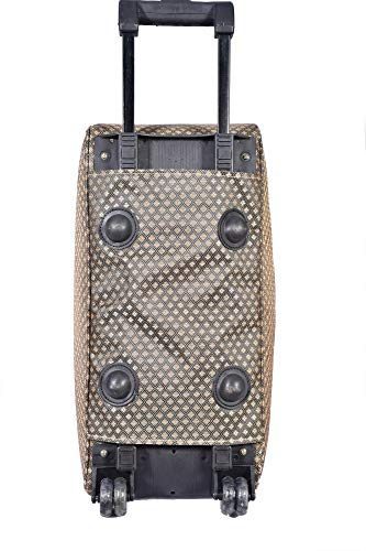 Image of Attraction 55 Cabin Polyester Wheel Duffel Trolley (Gold)