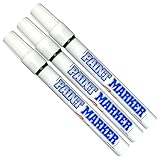 Paint Markers Oil-based Pen Permanent Waterproof Car Tire Tread Rubber Metal - 3 pcs (Black)