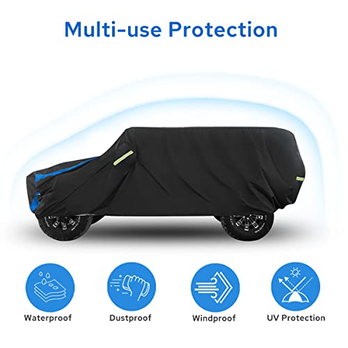 Image of Avecrew for Jeep Wrangler Cover Waterproof 4 Door, All Weather for Jeep Rain Cover for Automobiles, Outdoor Full Exterior for Jeep Covers Fits JK JL TJ YJ CJ