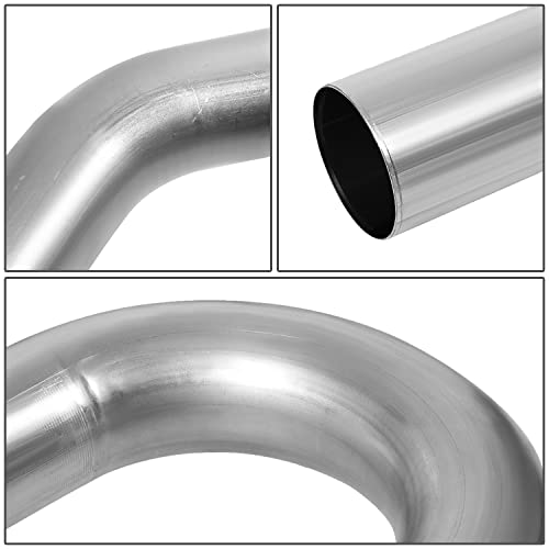 Image of DNA MOTORING ZTL-20RAW 16Pcs 2 Inches Mild Steel DIY Custom Exhaust Tubing Mandrel Bend Pipes Straight & U-Bend Kit, Universal Fit