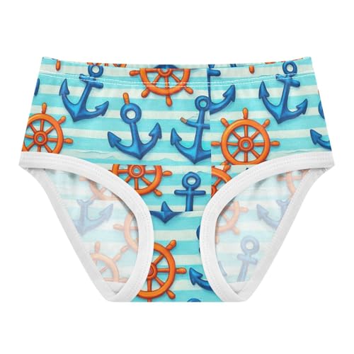 Joisal Blue Anchors Stripes Toddler Girls Underwear 2t Cotton Girl Panties Cute Durable Underpants Briefs