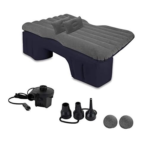 Zento Deals Truck and Car Air Mattress Backseat Bed - Premium Quality Portable Car Inflatable Mattress with 2 Pillows Universal fit (1 Pack) Cover