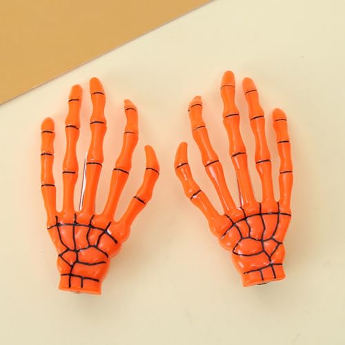 20 Stück (10 Paar) Langhaar-Hundehaar-Accessoires, Totenkopf, Geister-Hand-Schädel, Haarspange für Hunde, Halloween, Yorkie, Malteser, zottelige Hunde, Fellpflege-Zubehör, 10 Farben
