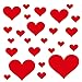 Produktbild PREMYO 25 Herzen Wandsticker Kinderzimmer Mädchen Jungen - Wandtattoo - Wandaufkleber Selbstklebend Rot