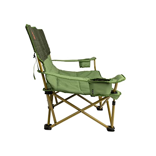 Kelty Low Loveseat Oversized 2-Person Heavy Duty Folding Camp Chair, Double Seat for Soccer Games, Tailgating, Beach Days (Low Height/Dill)