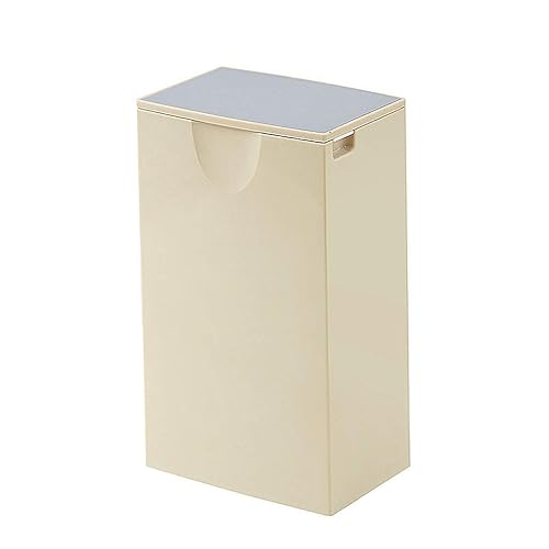 Cubo de basura manual, de plástico, creativo a la moda, pequeño, para coche, cocina, escritorio