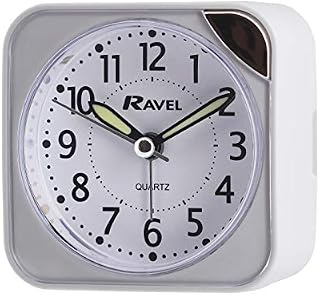 Ravel - Albany Travel Quartz Alarm Clock - Silver