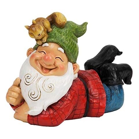 Country Living Garden Gnome with Squirrel Cover