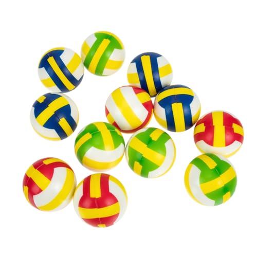 MOLUCKFU 12 Stück Teiliges Mini Volleyball Stressball Bunte Weiche Knautschbälle zur Dekompression Lustiges Vent Erwachsene und Robustes Pu Material für Büro und Freizeit MOLUCKFU 12 Stück Teiliges Mini Volleyball Stressball Bunte Weiche Knautschbälle zur Dekompression Lustiges Vent Erwachsene und Robustes Pu Material für Büro und Freizeit