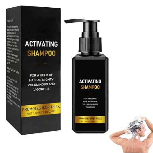 Root Activator Champú para hombres – Fortalecedor y alisador restaurador para cabellos grises, adelgazamiento del cabello – hombres y mujeres (100 ml)