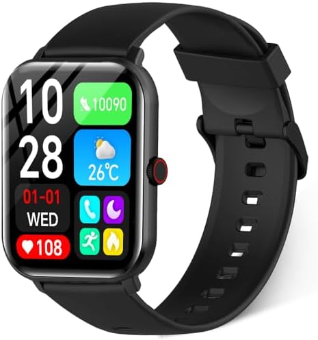 （05:30時点） スマートウォッチ【2025年新開発・プロ推奨モデル】スマート ウォッチ iPhone対応 アンドロイド対応 Bluetooth5.3 通話機能付き 1.9インチ大画面 活動量計 腕時計 100種類運動モード 着信/メッセージ通知 文字盤切替 音楽再生 スポーツウォッチ 天気予報 防水 長持ちバッテリー 薄型 軽量 ギフト（ブラック）