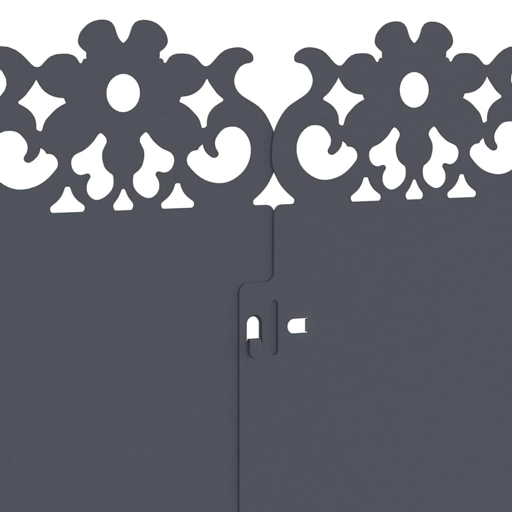 Lot de 10 bordures de pelouse en acier anthracite - 103 x 0,05 x 22 cm - Bordure en métal pour jardin - Bordure robuste pour parterre de fleurs - Bordure durable pour aménagement paysager