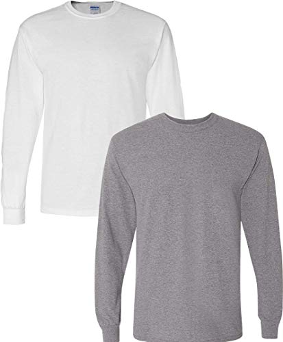 Image of Gildan Adult DryBlend Long Sleeve T-Shirt, Style G8400, 2-Pack