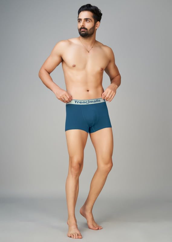 Image of TRENDMALLS Men's Birla Micromodal Regular Fit Solid Men Underwear Trunks with No Marks Waistband