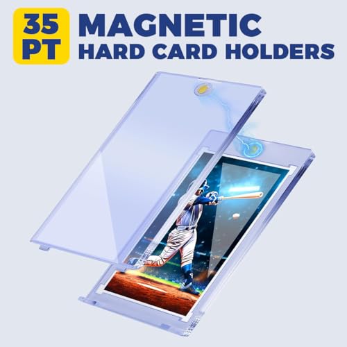 Image of PATPAT 5 pcs Card Holders for Trading Cards, 35 pt Hard Cards Sleeves Case fit for MTG Cards, Standard Cards, Sports Cards, Baseball Cards Toploaders