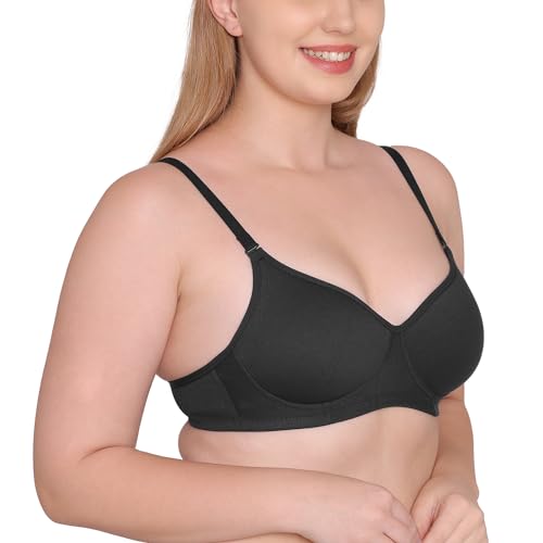Image of Tweens - Medium Padded Cotton Rich Bra - Full Coverage, Seamless, Multiway Straps, Wirefree Everyday T-Shirt Bra (Pack of 2)