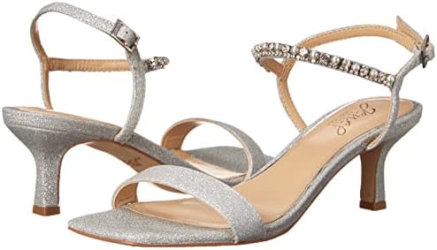Jewel Badgley Mischka Women's Lalita Heeled Sandal, Silver, 9 | Image 6