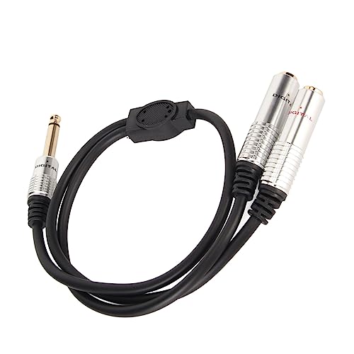 Cable divisor estéreo 6.35mm de 50 cm con doble jack hembra miniatura 7