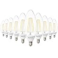 Sunco 10 Pack LED B11 Light Bulb Dusk to Dawn Candelabra, 5W Equivalent 40W, CRI91 4000K Cool White, 500 Lumens, Edison Vintage Filament E12 Base, Photocell Sensor for Sconces Chandeliers, UL
