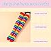 Liiusgelad Over Knee Thigh High Socks with Gloves Set, Rainbow Striped Arm Leg Warmers for Women Cosplay Costume Accessories