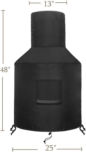 Miniatura 5 de SIRUITON Cubierta de chimenea para patio al aire libre, duradera, resistente a la intemperie, cubierta de chimenea para chimenea (negro)