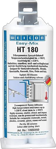 WEICON Easy-Mix HT 180 50 ml Epoxyd-Klebstoff für Glas, Stein, Holz, Kunststoff