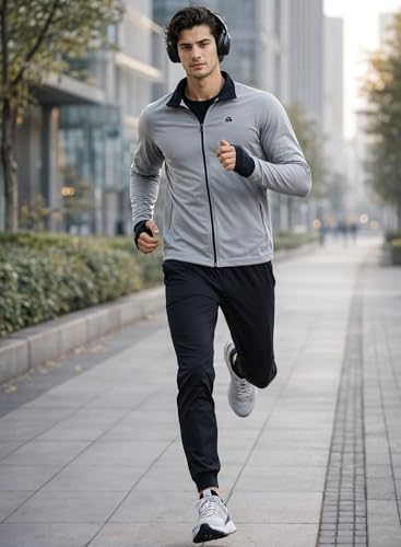 Image of ADRO Sunscreen Jacket for Men UV Sun Advanced Protection Running Jackets For Mens Biker Jackets with Zipper Sports jacket for men