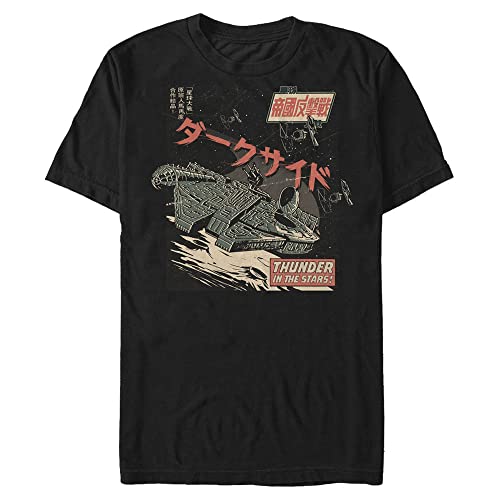 T-shirt Star Wars homme grande taille coupe ample 4XL noir