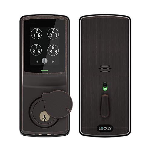 Lockly Keyless Entry Smart Lock, Door Lock (PGD728) with Advanced Touchscreen Keypad, Bluetooth, Auto Lock, Battery Backup & Easy Installation NO Fingerprint (VenetianBronze)
