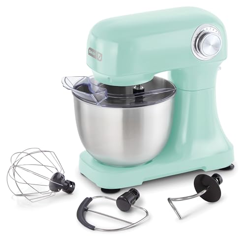 Dash Stand Mixer - Tilt-Head Electric Stand Mixer with Stainless Steel Bowl and Splash Guard For Baking - Aqua, 3.5-Quart