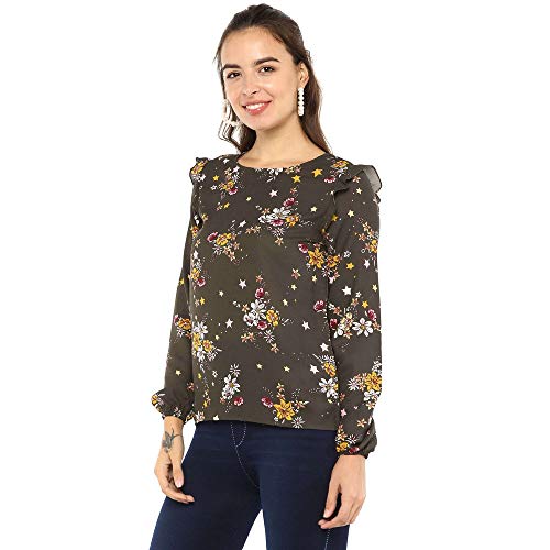 Image of Life by Shoppers Stop Womens Round Neck Floral Printed Top