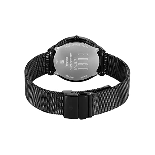 Titan Edge Baseline Black Dial Analog Stainless Steel Strap Watch for Men-NS1843NM02 - Image 2