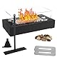 Tischkamin [4h Brenndauer], Tischfeuer für Indoor & Outdoor, Ethanol Tischkamin mit Einstellbare Flamme mit Sicherheitsglas,Geeignet für Abendessen,Party,Balkon-schaffen Sie eine angenehme Atmosphäre