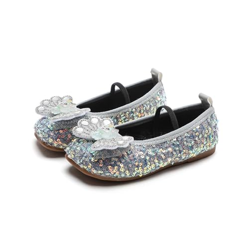 IWIHMIV Infant Girls Mary Jane Shoes Comfortable Lightweight Non Slip Soft Sole Flat Bow Princess Wedding Dress Shoes2