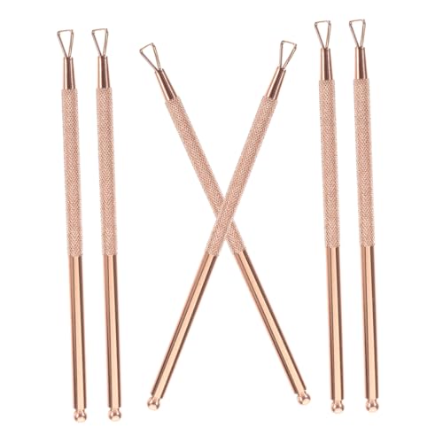 Mikinona Essential Nail Gel Remover Tools 6pcs Stainless Steel Set Cuticle Remover Pusher Scraper
