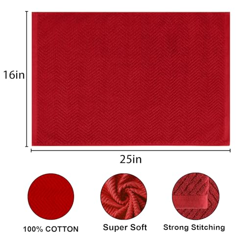 Image of 100% Cotton Kitchen Dish Towels Set, 16 inch x 25 inch Super Absorbent and Soft Kitchen Towels, Pack of 8 Dish Cloths for Drying Dishes (400 GSM)