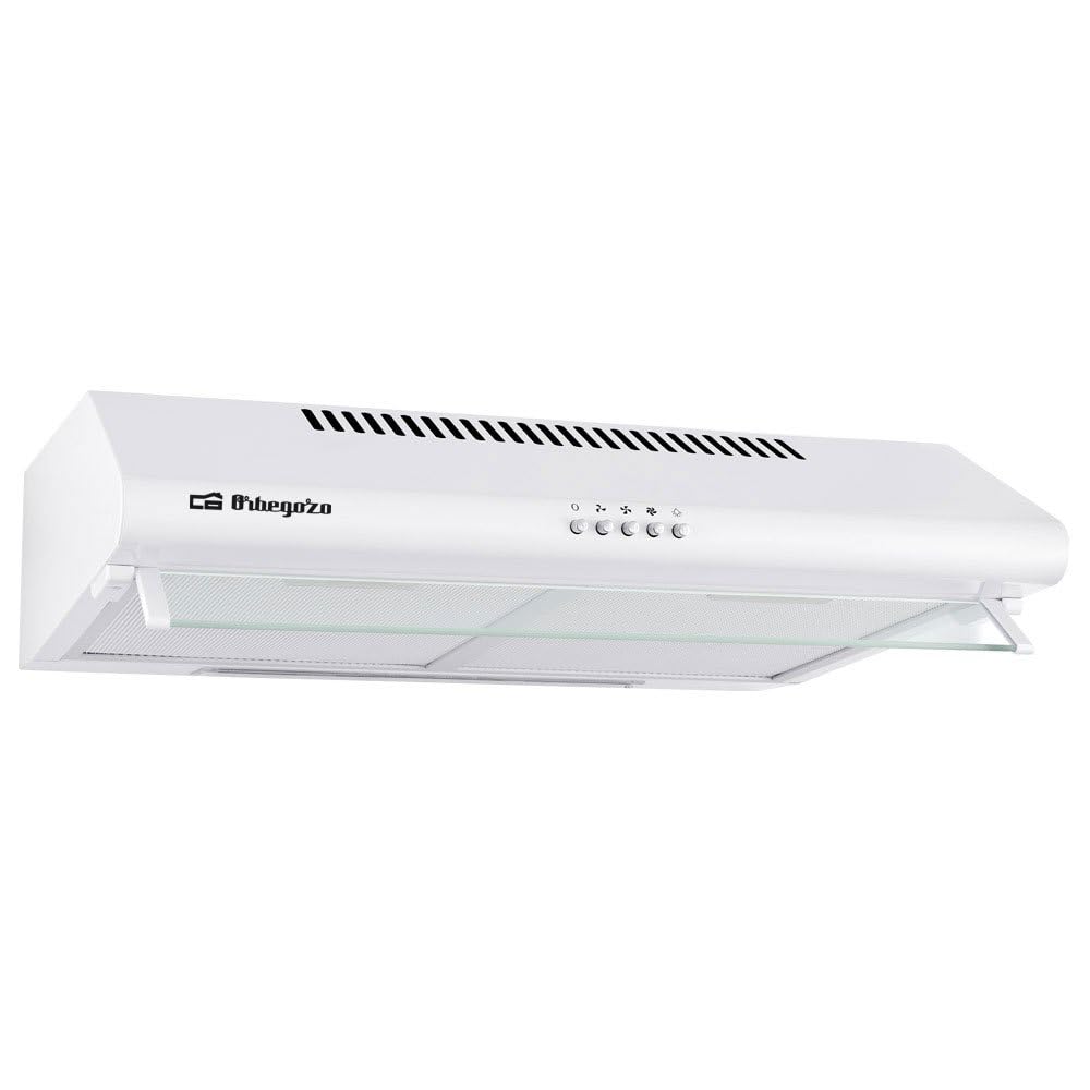 Orbegozo ST 07260 D BL - Campana extractora standard 60 cm, 2 motores de 60 W, 3 niveles de potencia, 2 filtros de aluminio desmontables, extracción 347,4 m3/h, iluminación LED