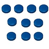 30x Magnete, Grau Ø 24mm, Haftmagnete für Whiteboard, Kühlschrankmagnet, Magnettafel, Magnetwand, Magnet Rund (Blau | 30 Stück, 24)