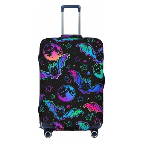 Bats and Moons Travel Luggage Cover Fits 18-32 Inch Luggage, Elastic Suitcase Cover Protector with Concealed Zipper for Wheeled Suitcase Tsa Approved