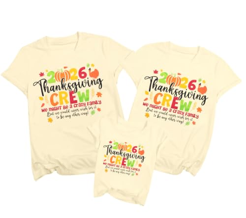 FAYALEQ 2026 Family Thanksgiving Shirts Thanksgiving Crew Matching Shirt - image 1