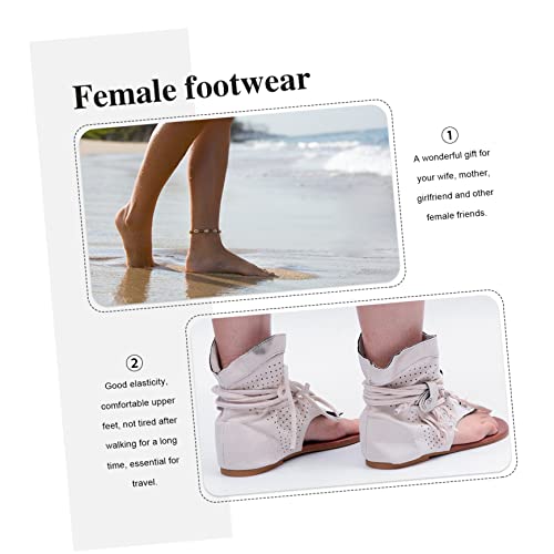 Levemolo 1 Paar Vakantie Zomerschoenen Outdoorschoenen Kwastje T Cosplay Modieus Flip-Toe Maat Comfortabele Stijl Teen Sandaal Zwart Cool Voor Vrouw Strand Flat Met Retro Uk - Afbeelding 4