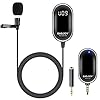 Draadloze Lavalier Microfoon systeem draadloze Lapel clip on Mic Micro oplaadbare draadloze zender ontvanger voor iPhone iPad Smartphone Camera Laptop opnemen YouTube Interview Vlog