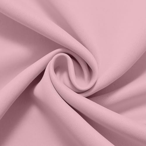 Image of COSVIYA Grommet Room Darkening Pink Curtains 63 inch Length for Bedroom | Light Blocking Insulated Thermal Curtains for Living Room, Blackout Thick Polyester Window Drapes,52x63 inches, 2 Panels