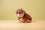 WLNTDOLA 1:6 Scale Mini Bully Dog Figure American Pitbull Collection Resin Animal Model Home Decoration Birthday Gift for Adult (JXK124B)