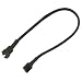 Produktbild Nanoxia 900100011 4-Pin PWM Verlängerungskabel, 30 cm, Schwarzer Sleeve