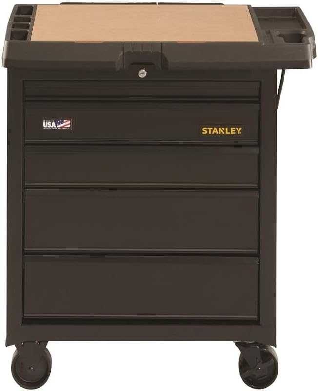 31" 5-DRAWER MOBILE WORKBENCH - BLACK