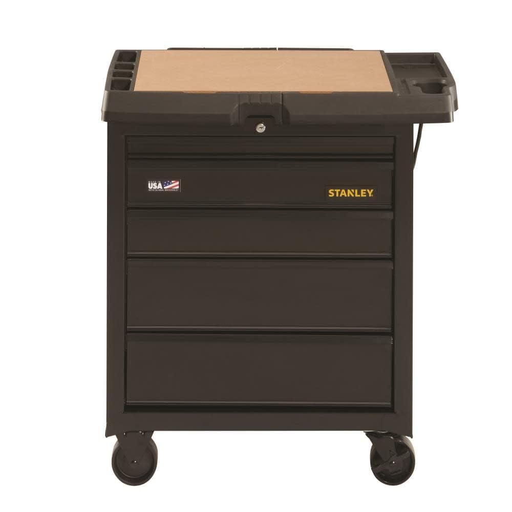 31" 5-DRAWER MOBILE WORKBENCH - BLACK