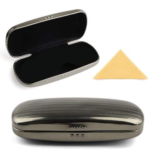 Image of Hard Shell Sunglasses Case, Portable Aluminum Alloy Glasses Case Protective Eyeglasses Cases for Men Women