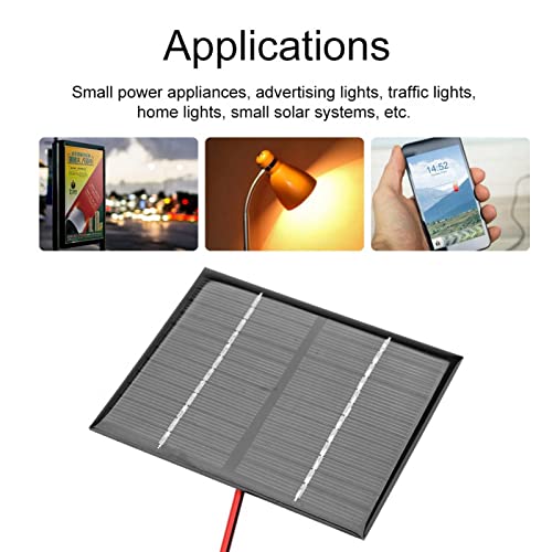 Niiyen Solarpanel-Batterie, 1,5 W 12 V Klasse A polykristallines Silizium-Solarpanel mit Clip-DIY-Kit für… – Bild 6